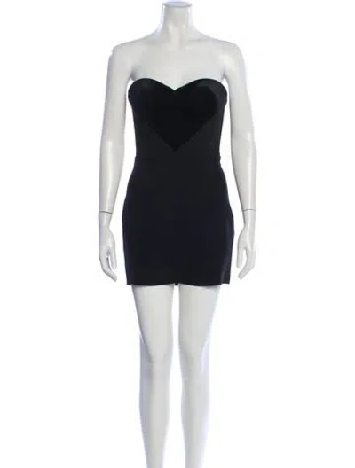 Pre-owned Alex Perry Strapless Mini Dress In Black