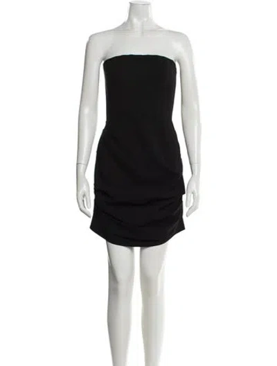 Pre-owned Alex Perry Strapless Mini Dress In Black