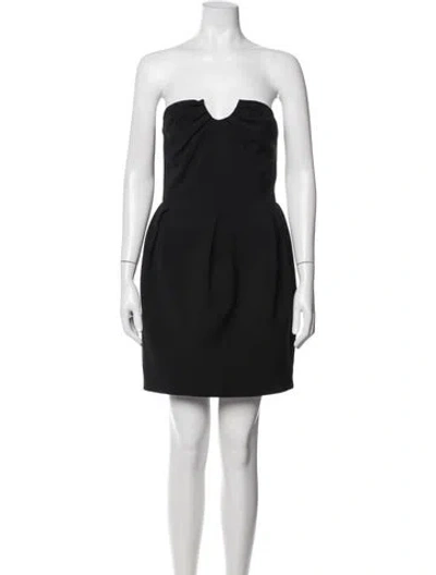 Pre-owned Alex Perry Strapless Mini Dress In Black