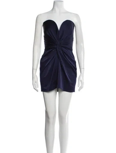 Pre-owned Alex Perry Strapless Mini Dress In Blue
