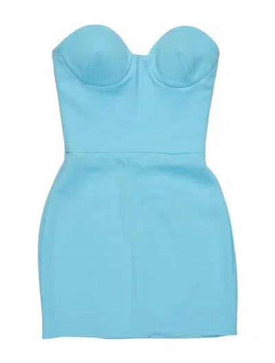 Pre-owned Alex Perry Strapless Mini Dress In Blue