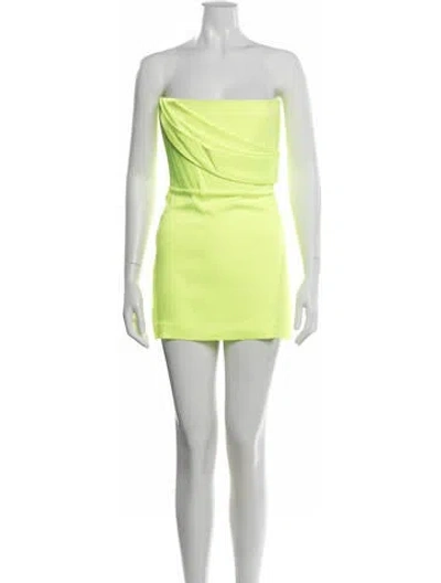 Pre-owned Alex Perry Strapless Mini Dress In Green