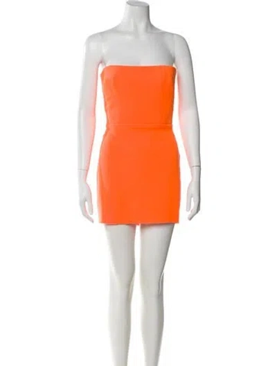 Pre-owned Alex Perry Strapless Mini Dress In Orange