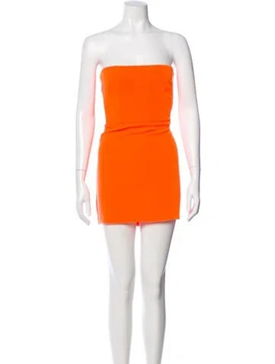 Pre-owned Alex Perry Strapless Mini Dress In Orange