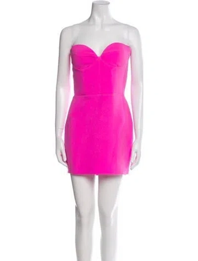 Pre-owned Alex Perry Strapless Mini Dress In Pink