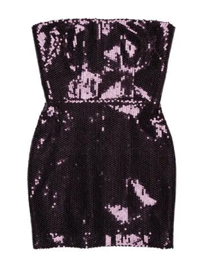Pre-owned Alex Perry Strapless Mini Dress In Purple