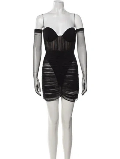 Pre-owned Alex Perry Strapless Mini Dress W/ Tags In Black
