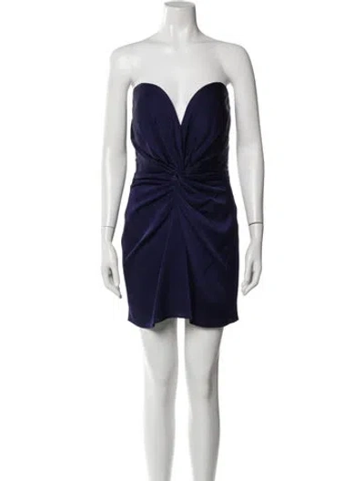 Pre-owned Alex Perry Strapless Mini Dress W/ Tags In Blue