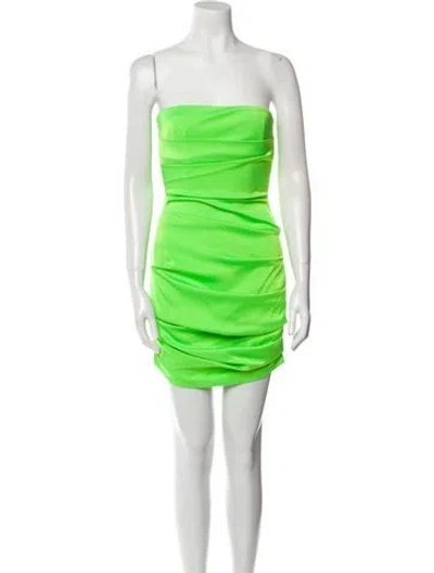 Pre-owned Alex Perry Strapless Mini Dress W/ Tags In Green