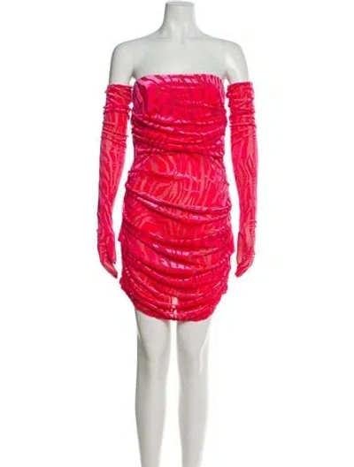 Pre-owned Alex Perry Strapless Mini Dress W/ Tags In Pink