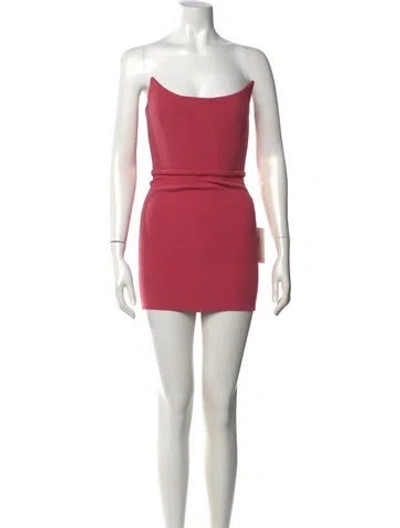 Pre-owned Alex Perry Strapless Mini Dress W/ Tags In Red