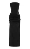 Alex Perry Strapless Power Mesh Mini Dress In Black