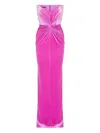 Alex Perry Strapless Twisted Gown In Pink
