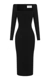 Alex Perry Stretch-crepe Midi Dress In Black