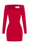 Alex Perry Stretch-crepe Mini Dress In Red