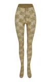 Alex Perry Stretch Lace Stockings In Khaki