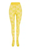 Alex Perry Stretch Lace Stockings In Yellow
