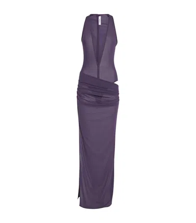 Alex Perry Stretch-mesh Maxi Dress
