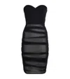 Alex Perry Stretch-mesh Strapless Mini Dress In Black