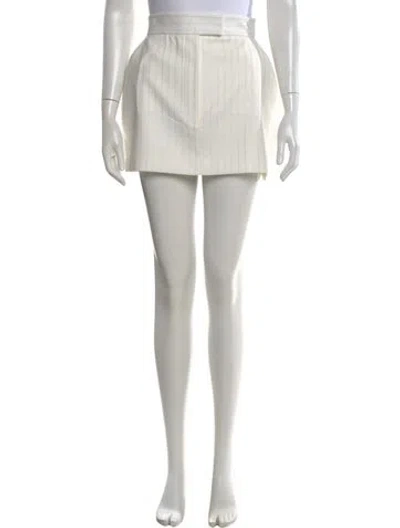 Pre-owned Alex Perry Striped Mini Skirt In Green