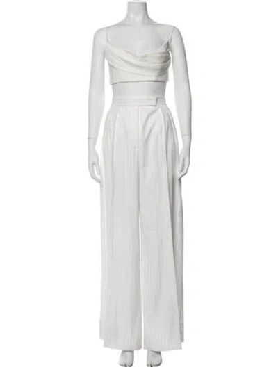 Pre-owned Alex Perry Striped Set In White