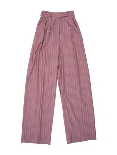 Pre-owned Alex Perry Striped Wide Leg Pants In Pink