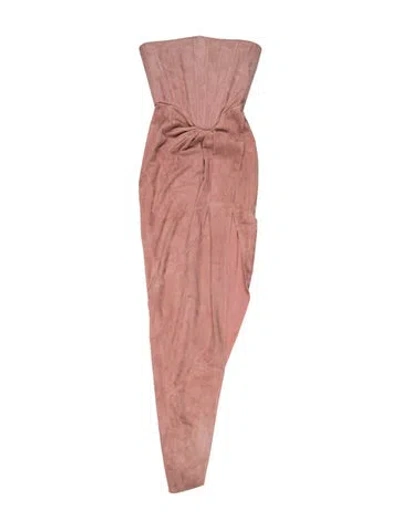 Pre-owned Alex Perry Suede Long Dress In Pink