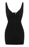 Alex Perry Suede Mini Dress In Black