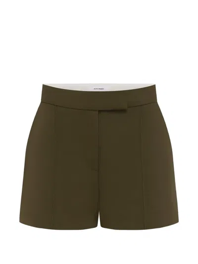 Alex Perry Tailored High-waisted Shorts In Green