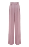 Alex Perry Tailored Twill-lurex Pinstripe Trousers In Pink