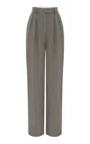 Alex Perry Tailored Wool-blend Straight-leg Pants In Grey