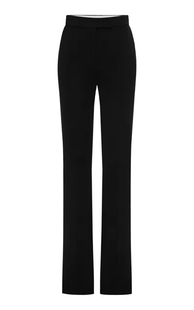 Alex Perry Tailored Wool Suiting Bootcut Pants In Black