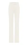 Alex Perry Tailored Wool Suiting Bootcut Pants In Off-white