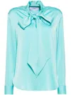 Alex Perry Tie Shirt In Blue