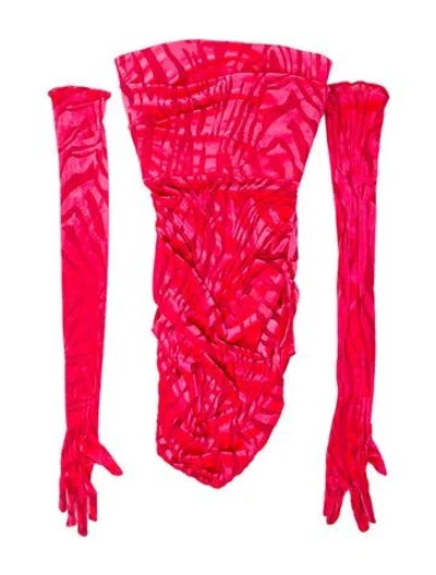 Pre-owned Alex Perry Tie-dye Print Mini Dress In Orange