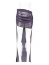 Alex Perry Tucked Mesh Mini Skirt