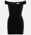 Alex Perry Velvet Minidress In Black