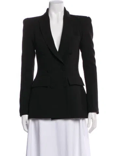 Pre-owned Alex Perry Virgin Wool Blazer In Black