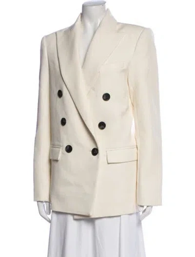 Pre-owned Alex Perry Virgin Wool Blazer In Neutrals