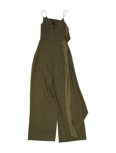 Pre-owned Alex Perry V-neck Jumpsuit In Green