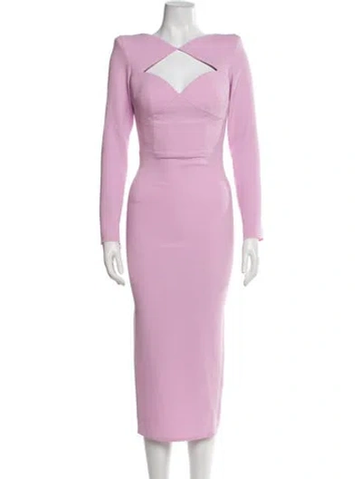 Pre-owned Alex Perry V-neck Long Dress In Pink