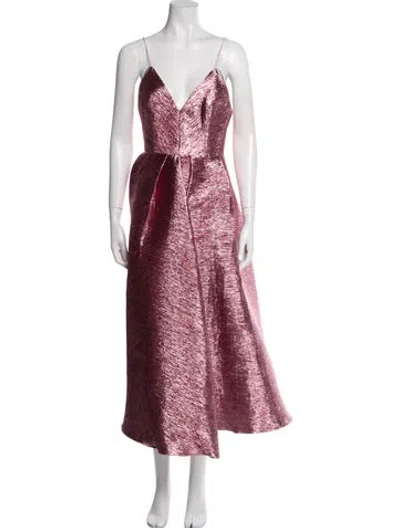 Pre-owned Alex Perry V-neck Long Dress In Pink