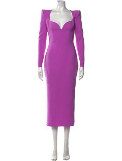 Pre-owned Alex Perry V-neck Long Dress In Purple