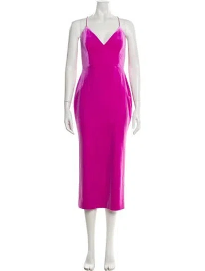 Pre-owned Alex Perry V-neck Long Dress W/ Tags In Pink