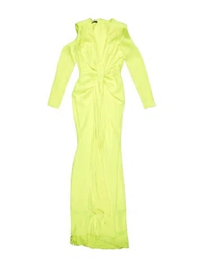 Pre-owned Alex Perry V-neck Long Dress In Yellow