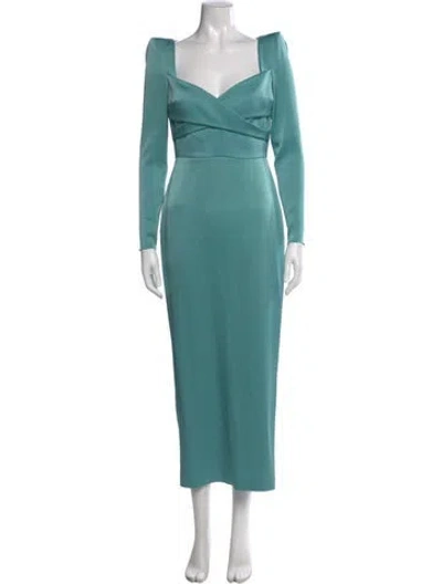 Pre-owned Alex Perry V-neck Midi Length Dress In Multi