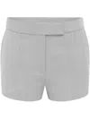 Alex Perry Wool Mini Shorts In Grey