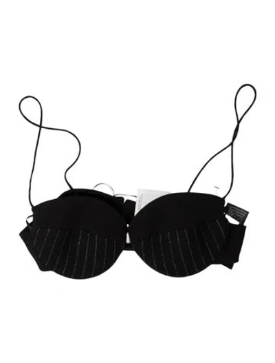 Pre-owned Alex Perry Wool Strapless Sports Bra W/ Tags In Black