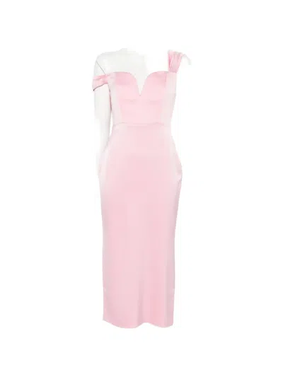 Alex Perry Zip-fastening Midi Dress In Pink