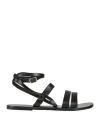 Alex Rivière Studio X Manebí Woman Sandals Black Size 7 Leather In Black